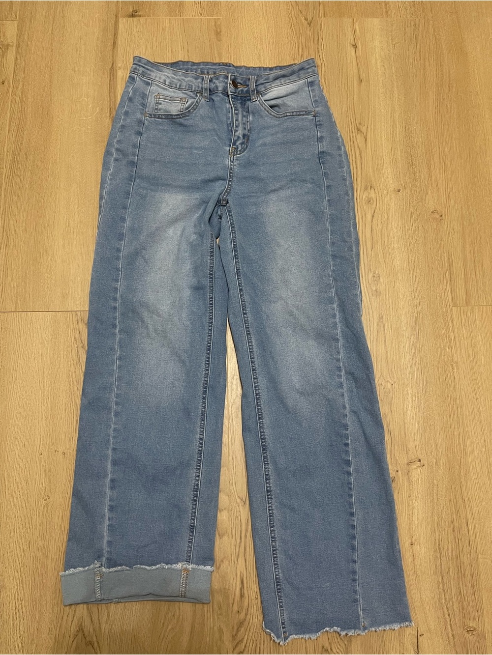 SIDEFEEL Light Blue Women's Straight Leg Jeans (8)